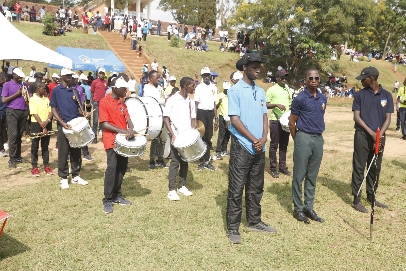 The brass band sets the tempo